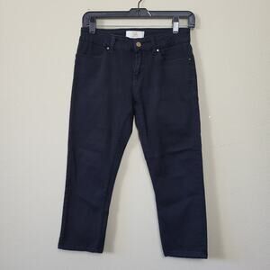 Zara Womens Black Regular Fit Denim Ankle‎ Straight Leg Jeans Size 5 Whimsigoth